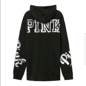 Victoria’s Secret PINK sequin campus hoodie